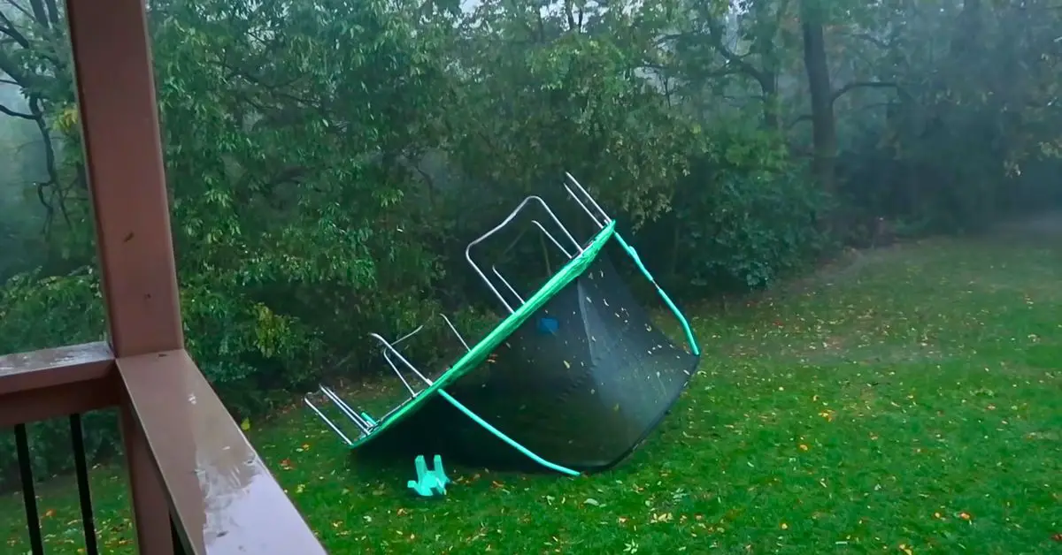 How To Keep A Trampoline From Blowing Away