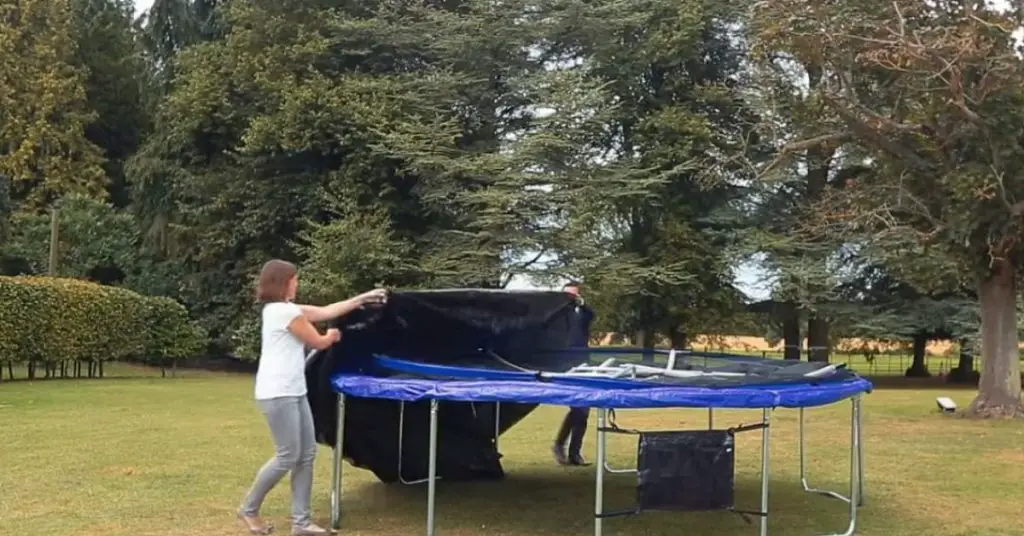 What force does a trampoline have to apply to accelerate