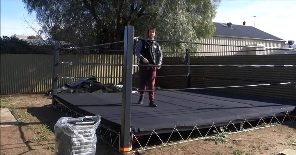 How to make a trampoline wrestling ring