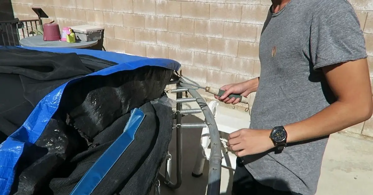 What tools do you need to take apart a trampoline